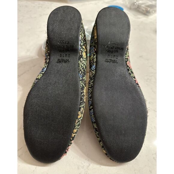 Daniel Green Vintage House Shoes Size 2A 75 Metallic Floral Brocade Fast Ship - Picture 7 of 14